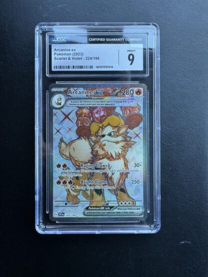 Arcanine EX 224/198 Svi-EN Scarlet & Violet Pokémon CGC Mint 9