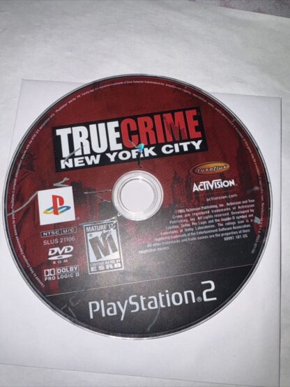 True Crime: New York City (Sony PlayStation 2 PS2, 2005) / Disc Only - Image 2