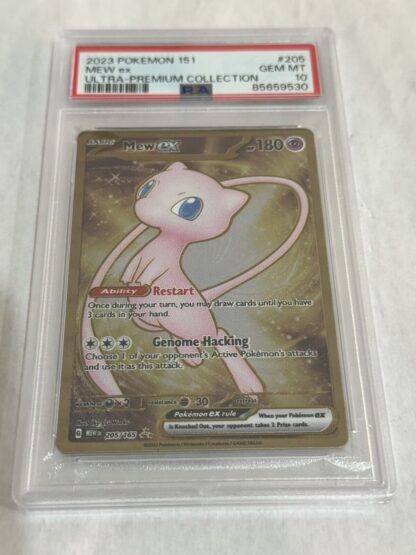 PSA 10 GEM MINT Mew ex 205/165 Metal Ultra Premium Collection FA Holo Pokémon