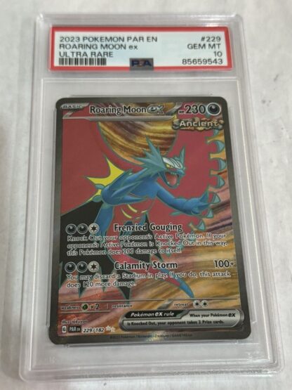 Roaring Moon ex 229/182 Ultra Rare PAR Paradox Rift Pokemon Card PSA 10 Gem Mint