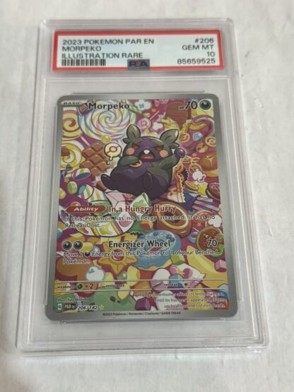 PSA 10 GEM MINT Pokemon Paradox Rift Morpeko Illustration Rare 206/182